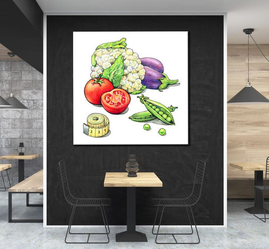 Square Canvas Vegetables Art High Quality Print 100% Australian Made