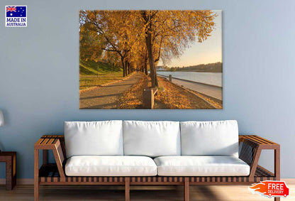 Autumn Trees Park near Lake Scenery Photograph Print 100% Australian Made