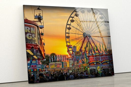 Circus Sunset View Photograph Acrylic Glass Print Tempered Glass Wall Art 100% Made in Australia Ready to Hang