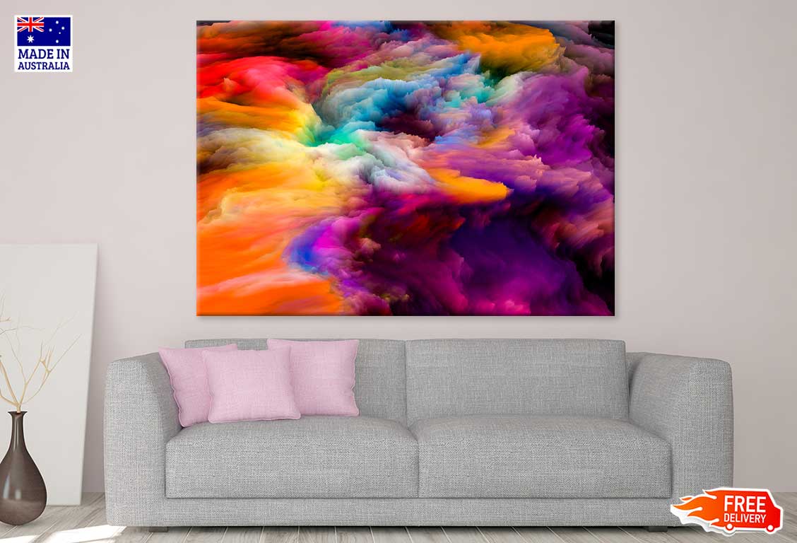 Abstract Rainbow Color Splash Design Print 100% Australian Made