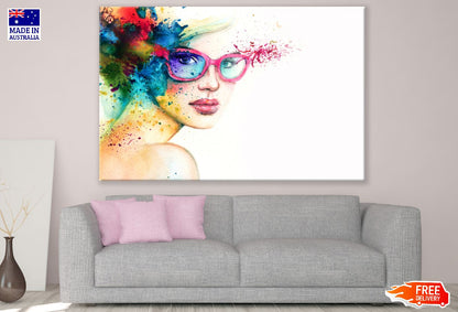 Woman with Sunglasses Abstract Watercolor Painting Print 100% Australian Made