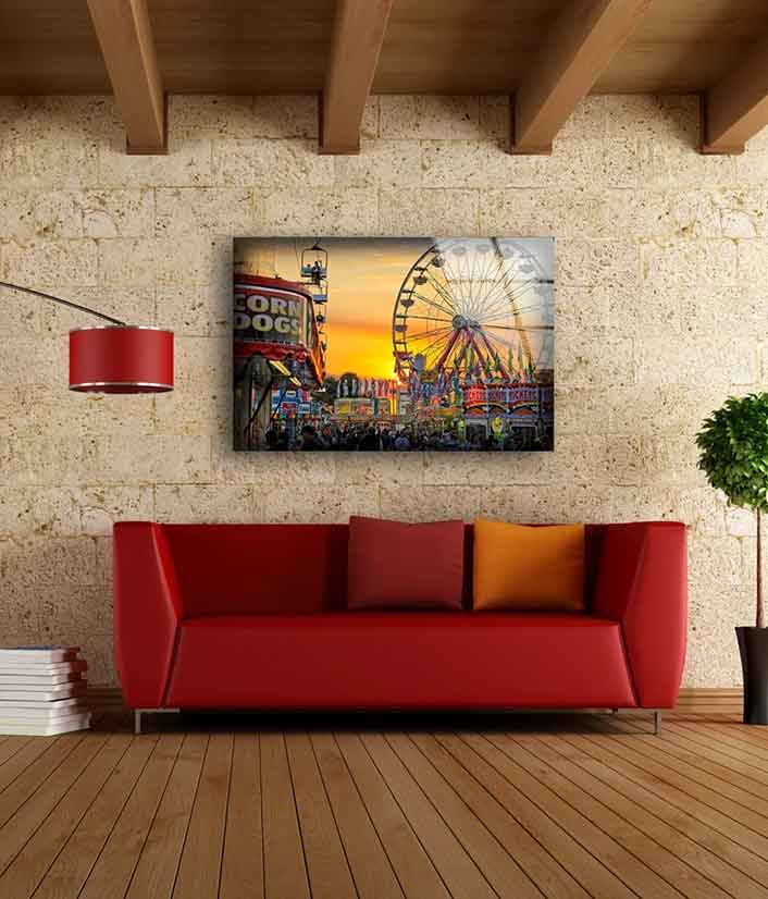 Circus Sunset View Photograph Acrylic Glass Print Tempered Glass Wall Art 100% Made in Australia Ready to Hang