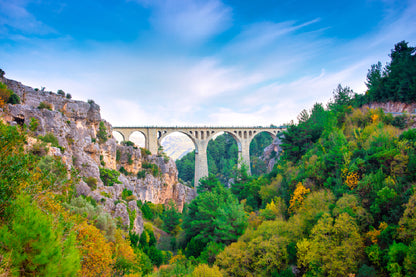 Railway Bridge View Photograph in Adana City Print 100% Australian Made