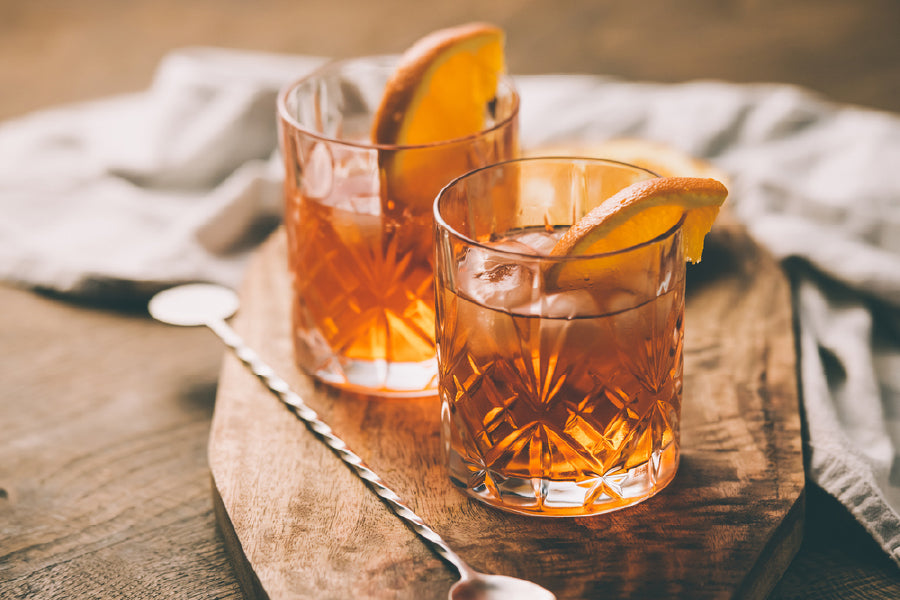 Two Glasses Cocktail with Orange Photograph Print 100% Australian Made