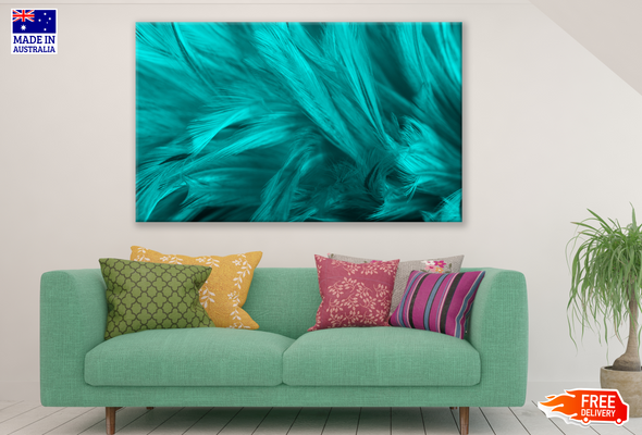 Abstract Green Feathers Design Print 100% Australian Made