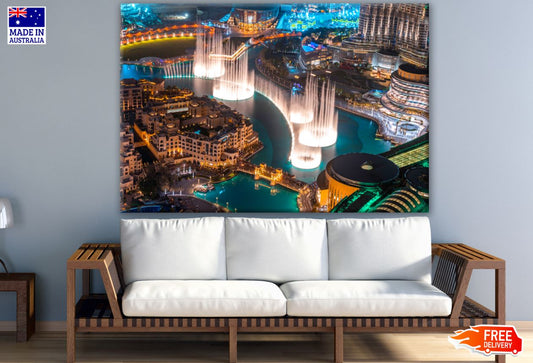 Stunning City Aerial View Photograph Print 100% Australian Made