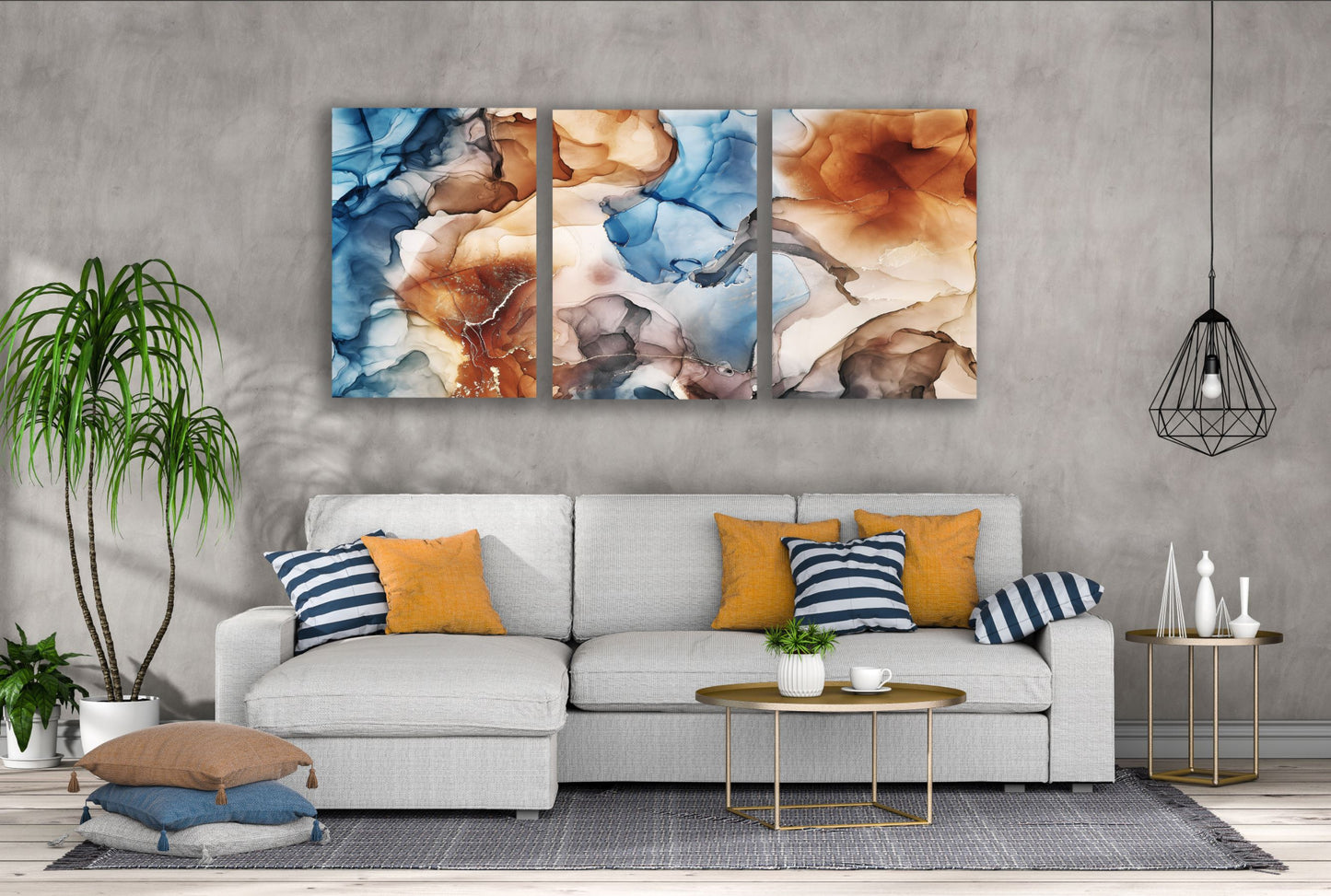 3 Set of Colorful Abstract Design High Quality Print 100% Australian Made Wall Canvas Ready to Hang