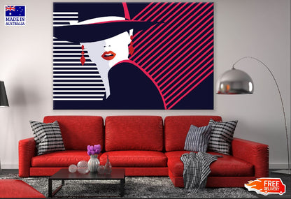 Fashion Woman with Hat Illustration Print 100% Australian Made