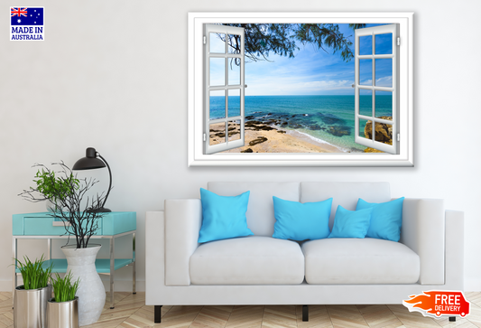 Beach Window View Photograph Print 100% Australian Made