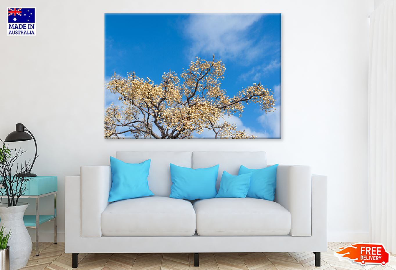 Chinaberry Tree Blue Sky View Photograph Print 100% Australian Made