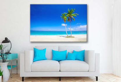 Bella Home Palm Trees in The Beautiful Sea Print Canvas Ready to hang