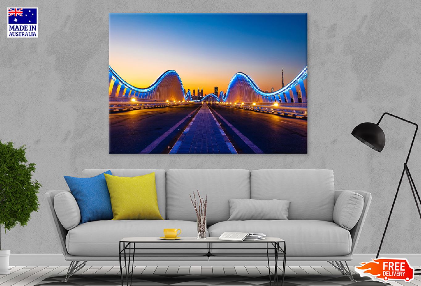 Meydan Bridge View Photograph in Dubai Print 100% Australian Made