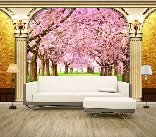 Wallpaper Murals Peel and Stick Removable Floral Tree Design High Quality