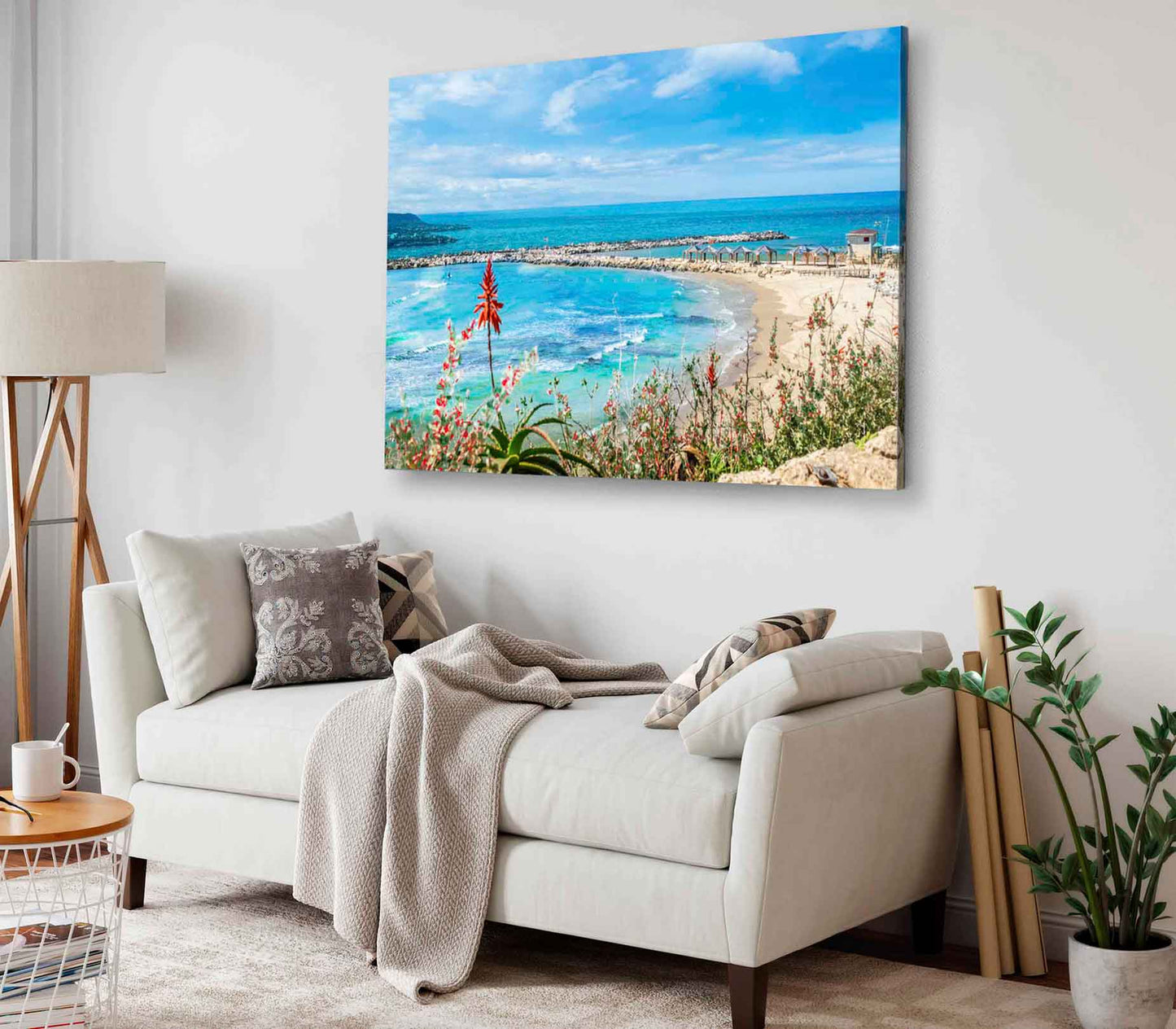 Bella Home Hilton Bay Beach View Tel Aviv Print Canvas Ready to hang