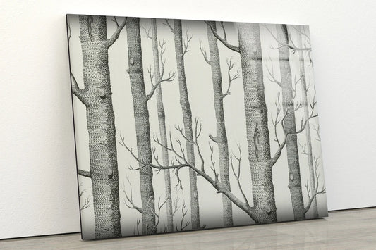 Trees Vector Art Acrylic Glass Print Tempered Glass Wall Art 100% Made in Australia Ready to Hang