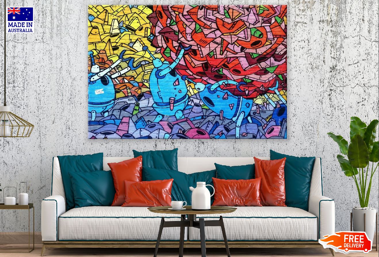 Graffiti Art Abstract Design Print 100% Australian Made