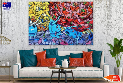 Graffiti Art Abstract Design Print 100% Australian Made