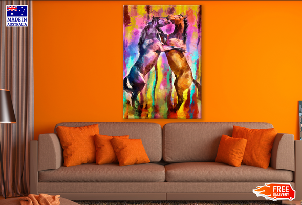 Abstract Wild Horses Painting Print 100% Australian Made