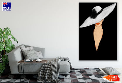 Elegant Lady in Hat Watercolor Painting Print 100% Australian Made