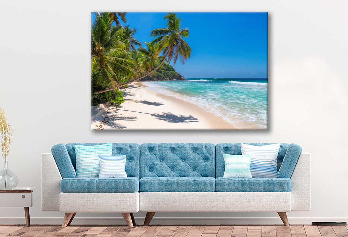 Bella Home Sea & Palm Trees Jamaica Island Print Canvas Ready to hang