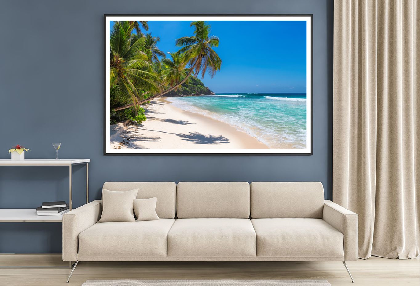 Sea & Palm Trees Jamaica Island Photograph Home Decor Premium Quality Poster Print Choose Your Sizes