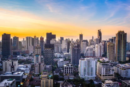 Bangkok City Sunset View Photograph Thailand Print 100% Australian Made