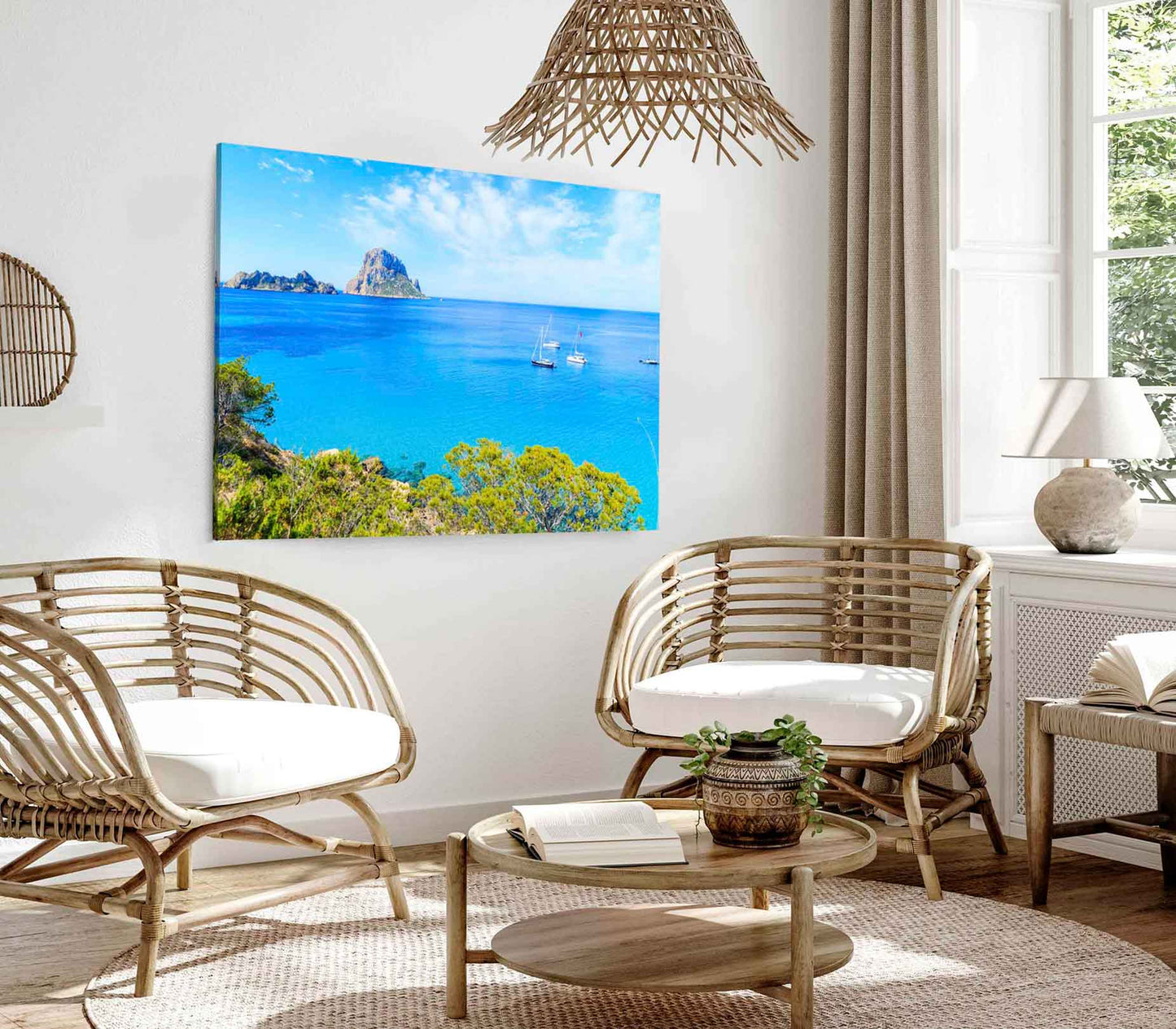 Bella Home Island in Mediterranean Sea Spain Print Canvas Ready to hang