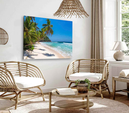 Bella Home Sea & Palm Trees Jamaica Island Print Canvas Ready to hang