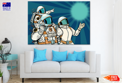 Astronaut Family Illustration Print 100% Australian Made