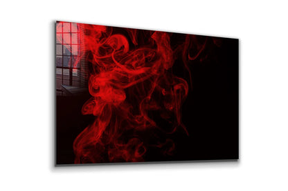 Red Cloud Abstract Print Tempered Glass Wall Art 100% Made in Australia Ready to Hang