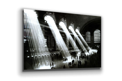 Taxi New York Night Print Tempered Glass Wall Art 100% Made in Australia Ready to Hang