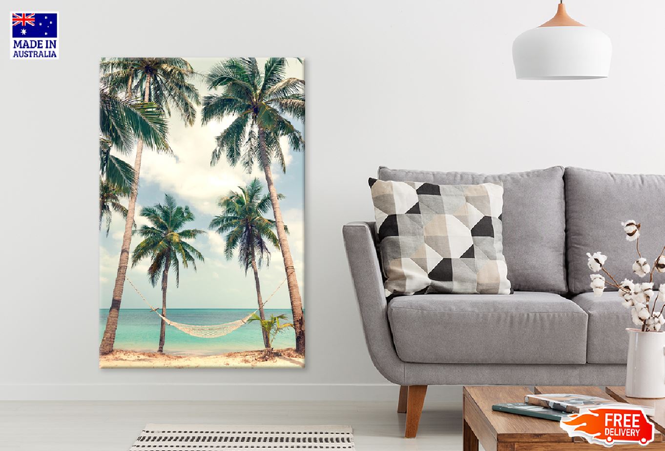 Tropical Palm Trees on Island Photograph Print 100% Australian Made