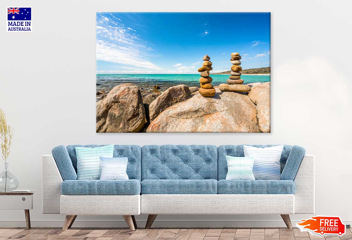 Rock Balancing Meelup Beach View Photograph Print 100% Australian Made