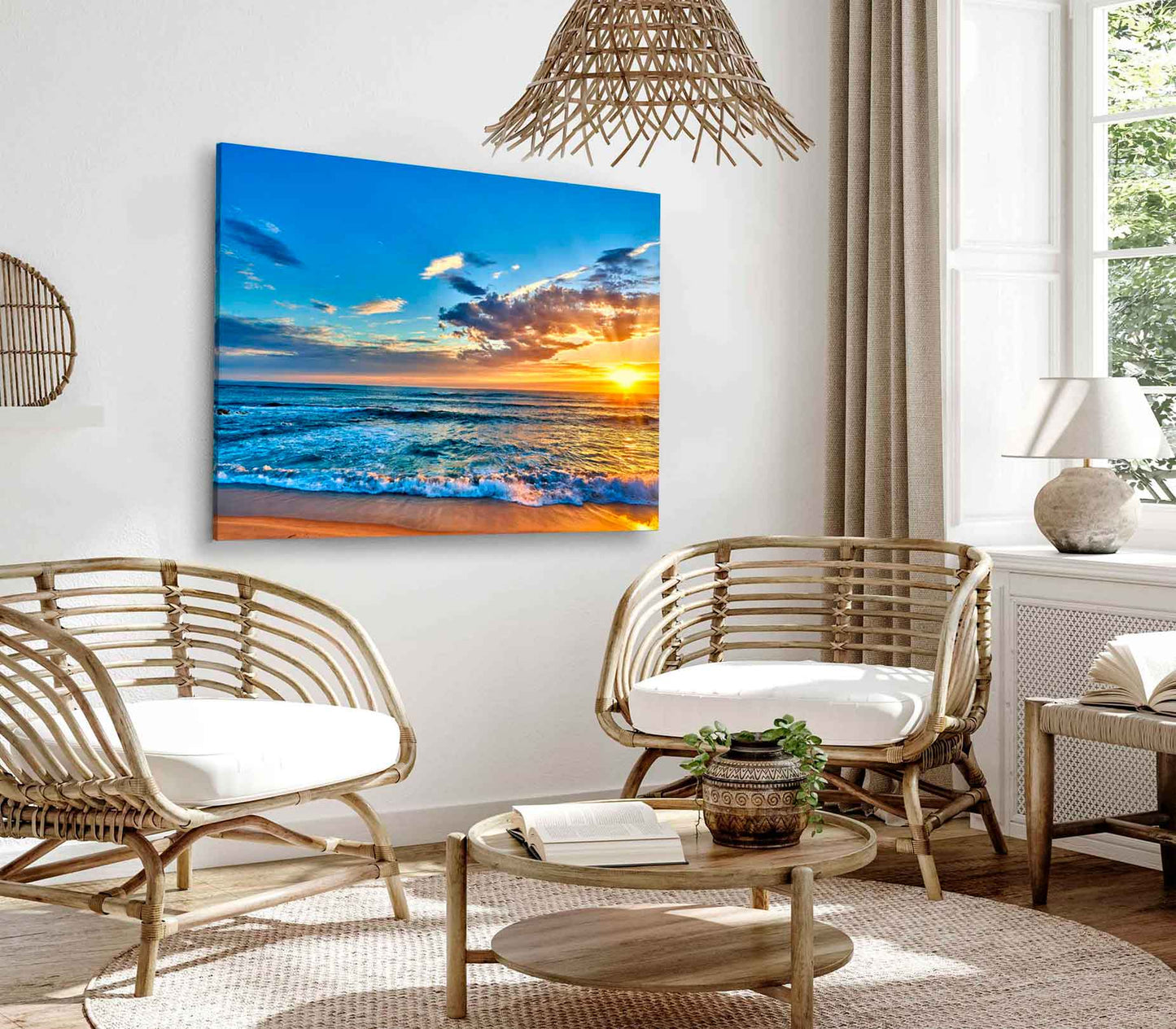 Bella Home Sunset Beach View Victoria, Australia Print Canvas Ready to hang