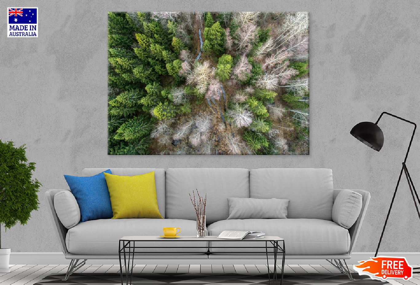 Spruce Trees Aerial View Photograph Print 100% Australian Made