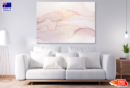 Pink White & Gold Abstract Design Print 100% Australian Made