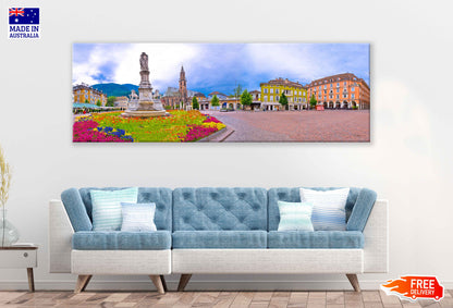 Panoramic Canvas Bolzano Main Square Photograph High Quality 100% Australian Made Wall Canvas Print Ready to Hang