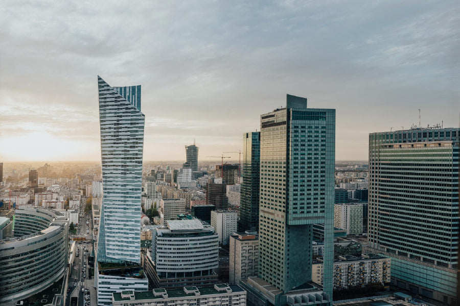 Warsaw City Buildings View Photograph Print 100% Australian Made