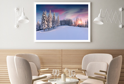 Snow Coverd Aeria & Trees View Home Decor Premium Quality Poster Print Choose Your Sizes