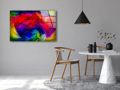 Colorful Abstract Fractal Design Acrylic Glass Print Tempered Glass Wall Art 100% Made in Australia Ready to Hang