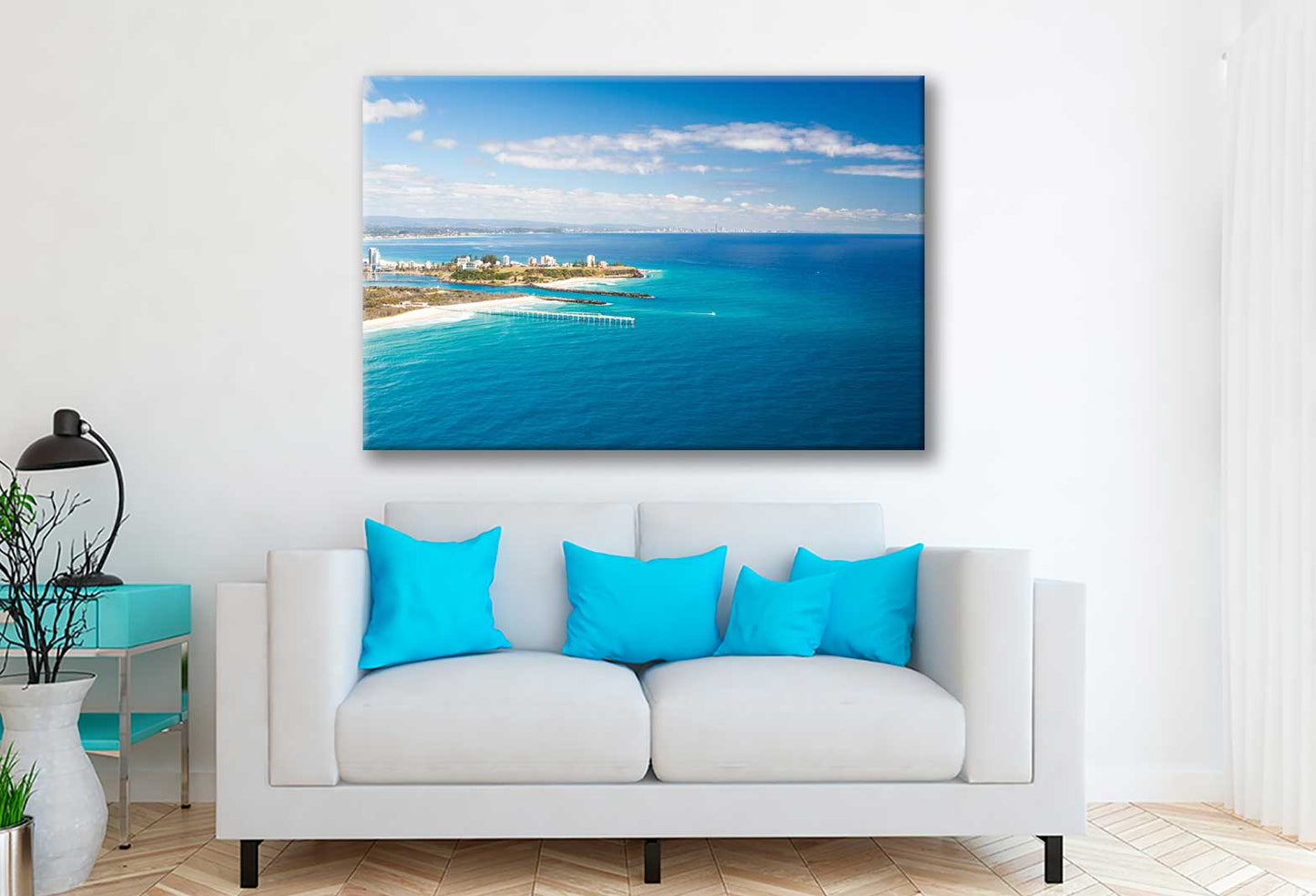 Bella Home Snapper Rocks & The Tweed River Print Canvas Ready to hang