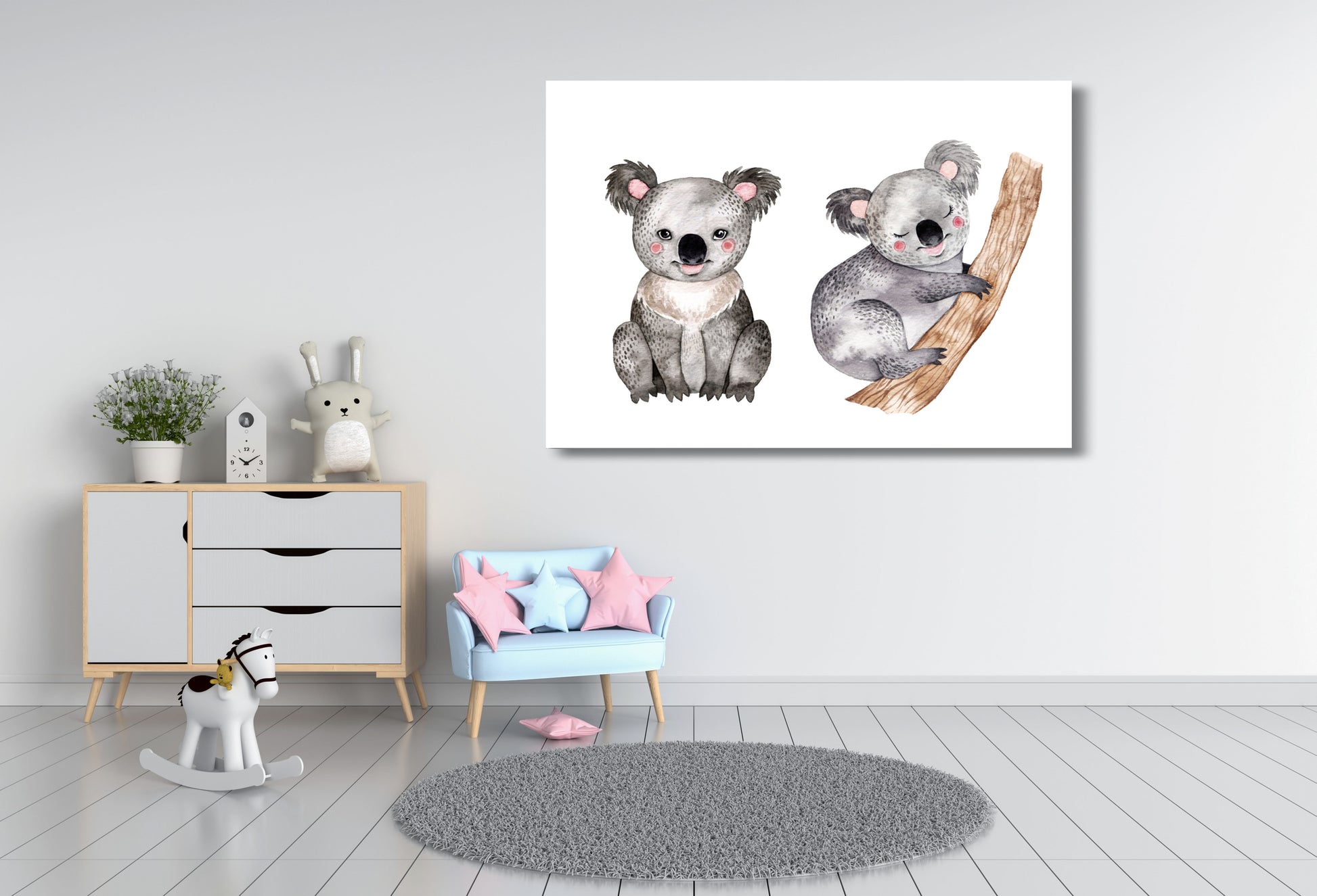 Watercolour Koal Kids Art Print 100% Australian Made