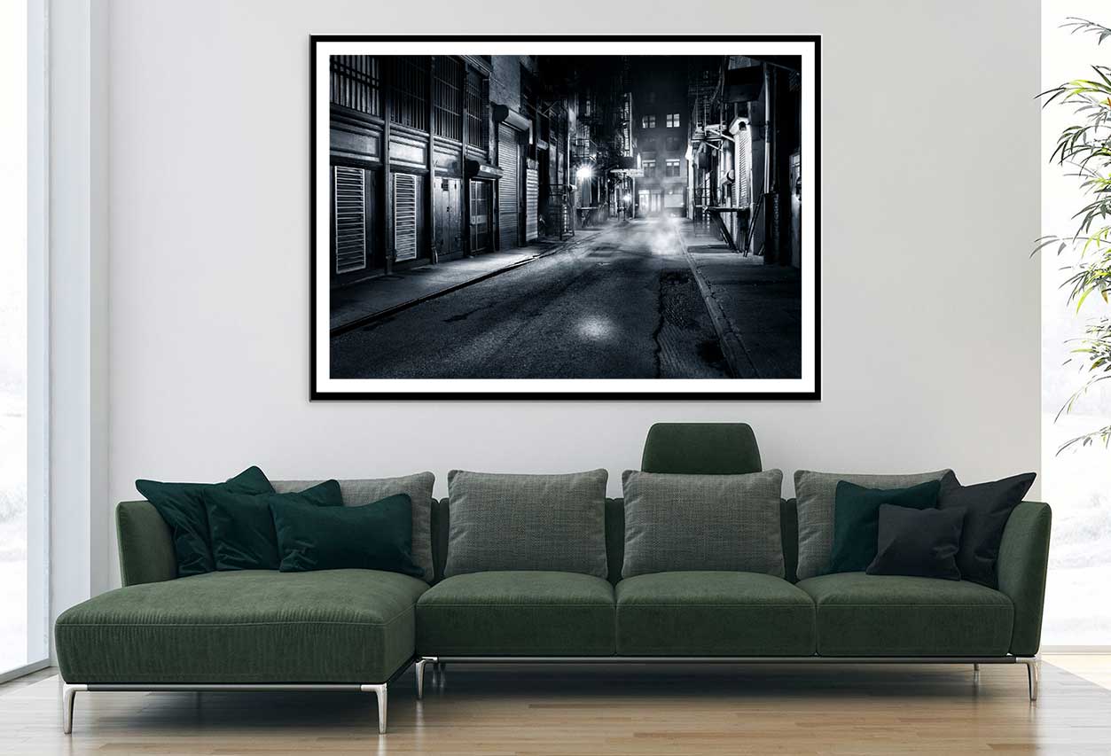 Moody Cortlandt Alley Night View Photograph Home Decor Premium Quality Poster Print Choose Your Sizes