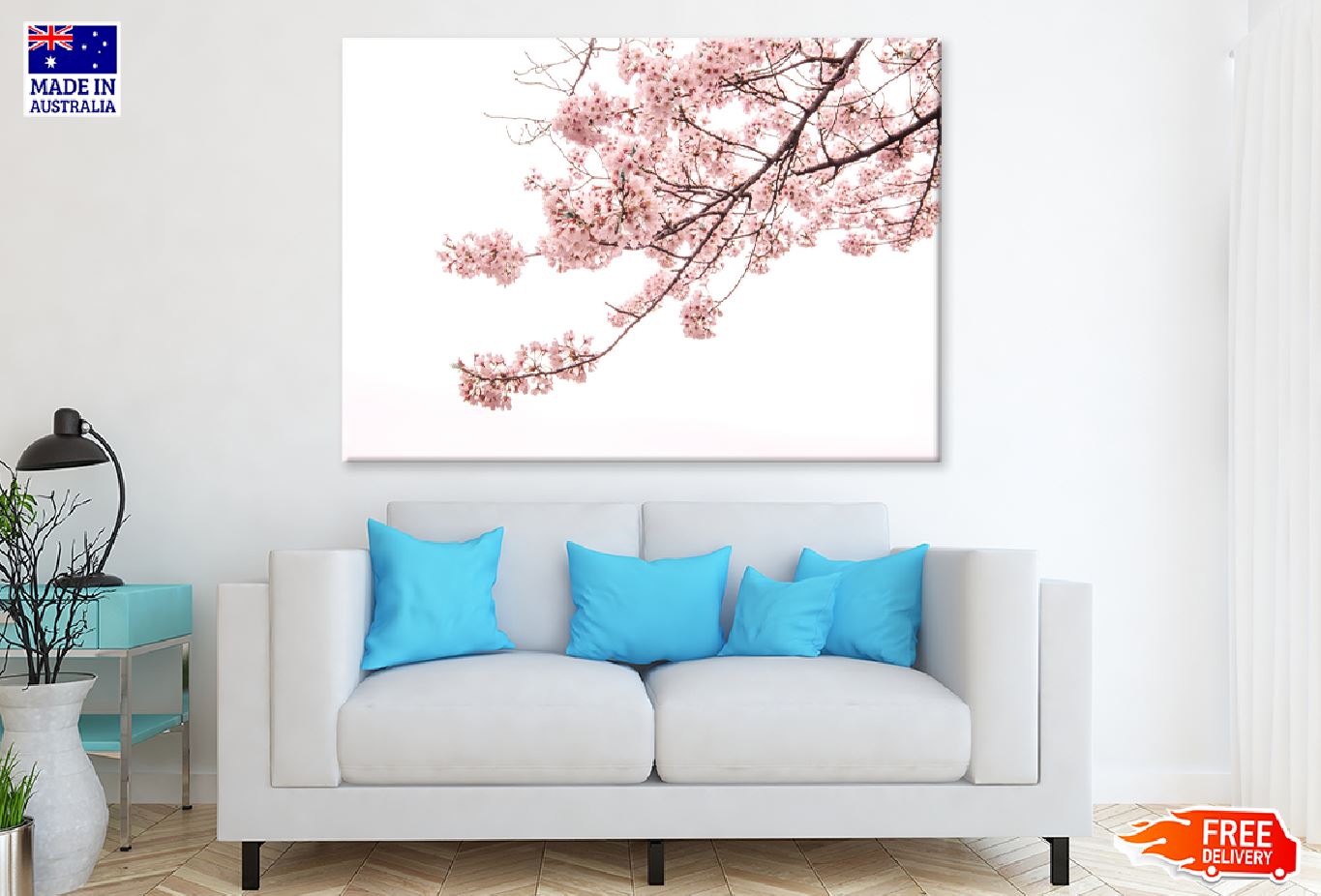 Cherry Blossom Flowers Branch View Photograph Print 100% Australian Made