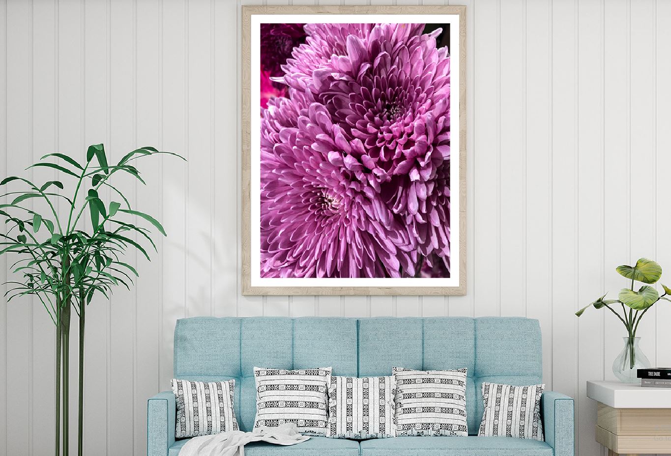 Pink Chrysanthemum Flowers View Photograph Home Decor Premium Quality Poster Print Choose Your Sizes