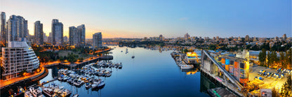 Panoramic Canvas Vancouver Harbor Sky View Photograph High Quality 100% Australian Made Wall Canvas Print Ready to Hang