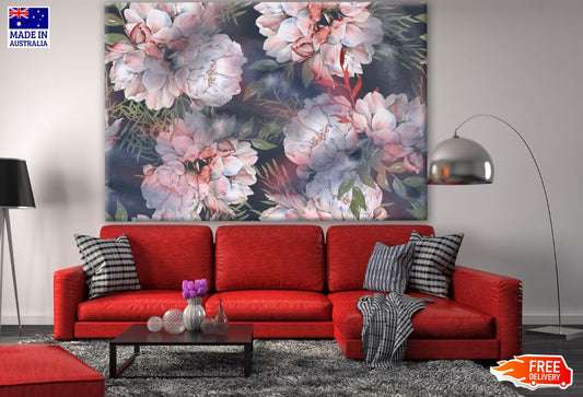 Colorful Roses Seamless Pattern Watercolor Painting Print 100% Australian Made