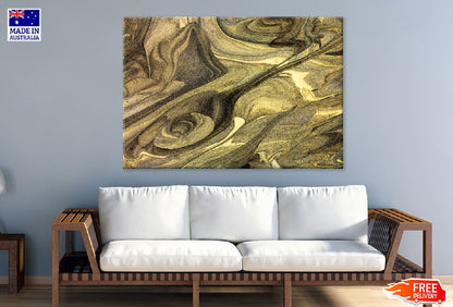 Elegant Gold Abstract Design Print 100% Australian Made