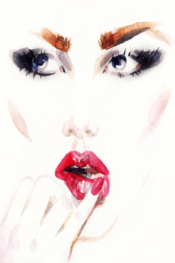 Woman Face Watercolor Painting Print 100% Australian Made