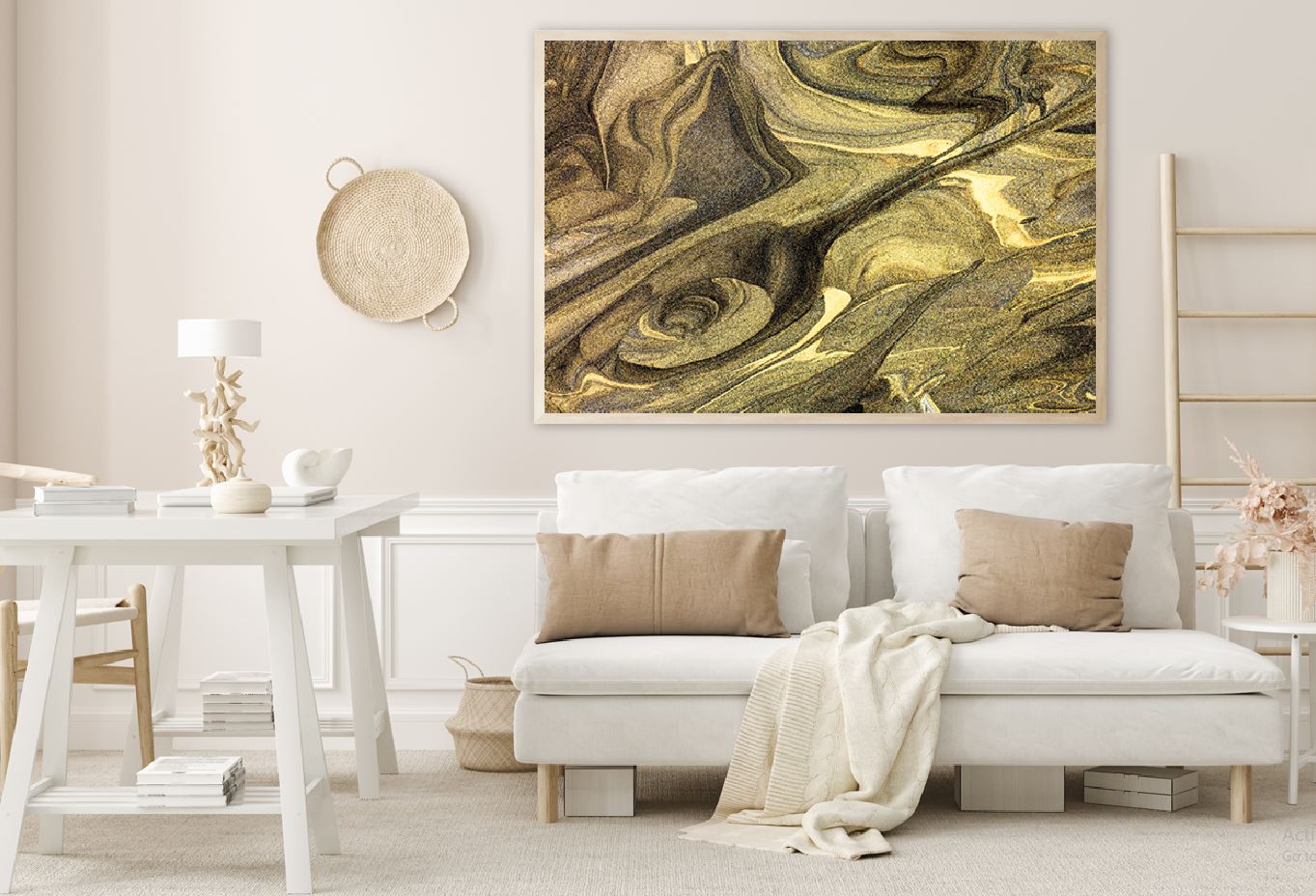 Elegant Gold Abstract Design Home Decor Premium Quality Poster Print Choose Your Sizes